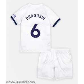 Tottenham Hotspur Radu Dragusin #6 Replik Heimtrikot Kinder 2023-24 Kurzarm (+ Kurze Hosen)